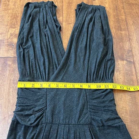 Robert Rodriguez Designer Charcoal Deep V Neck Sleeveless Dress Size M - Picture 6 of 9